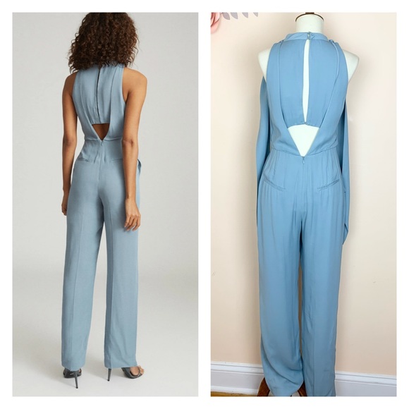New! REISS Adele Bow Sleeveless Jumpsuit - Picture 10 of 16